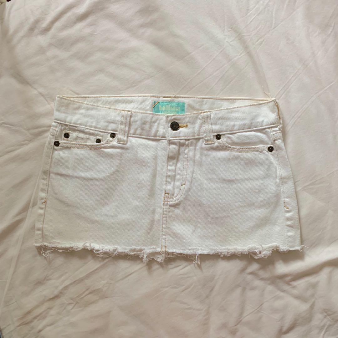 White denim skirt hollister new arrivals