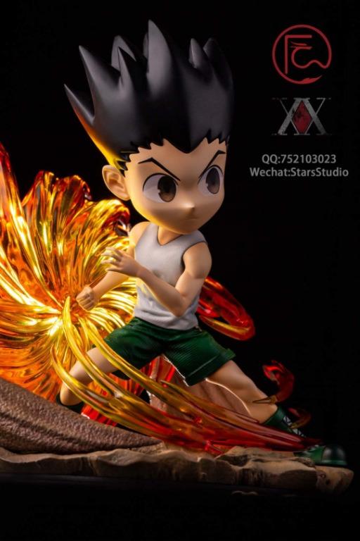 Studios: Stars Studios Character: GON. FREECSS Series: A Series of  Characters of Hunter X Hunter (SD Scale) Name of Work: Ep.1 GON. FREECSS  Dimensions: (H)21cm (W)22cm (L)22cm Scale of Item: SD Materi