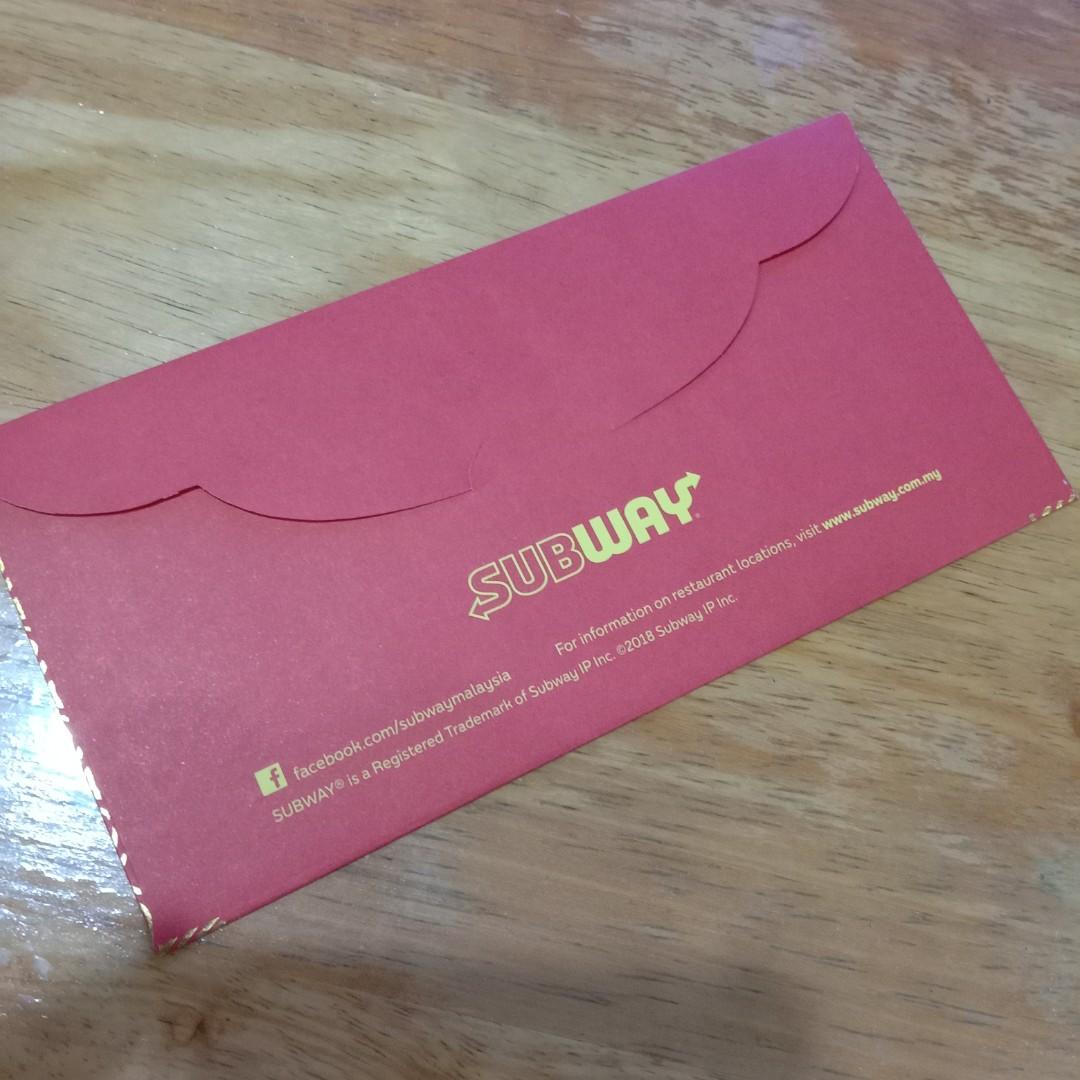 Subway Packet Subway angpow red packet 红包, Hobbies & Toys, Collectibles & Memorabilia ...