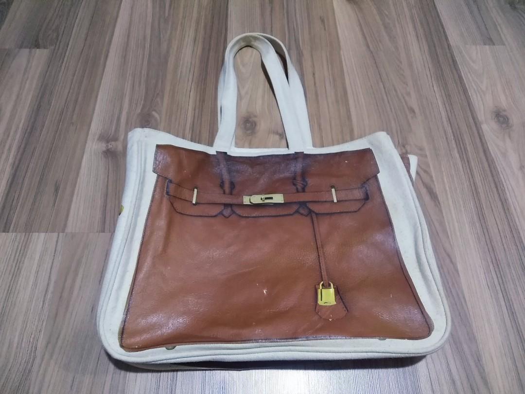 Thursday Friday Tote with Hermes Birkin Bag Print