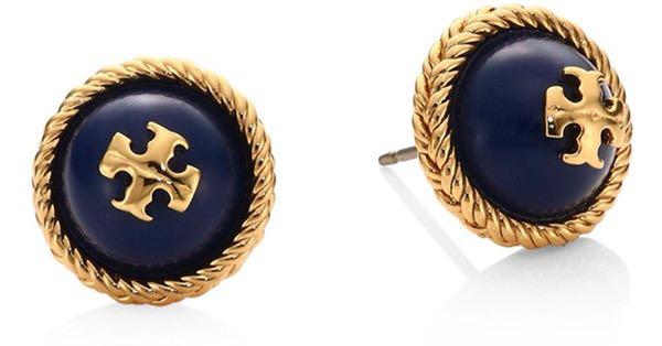 Tory Burch Rope Blue Logo Stud Earrings , Women's Fashion, Jewelry &  Organisers, Earrings on Carousell