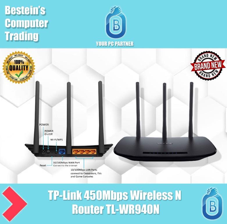 Tp Link 450mbps Wireless N Router Tl Wr940n Electronics Computer Parts Accessories On Carousell