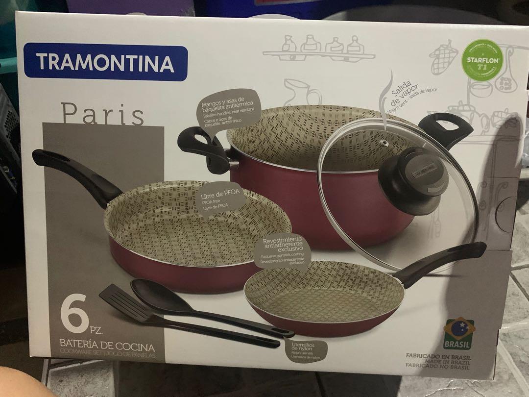 Tramontina paris 6 pcs cookware (Category: Cookware & Accessories) located in Manila. Submitted by simplyameerah (Listing ID 1023060640, Image 1). Description: original tramontina paris 6 pcs cookware.