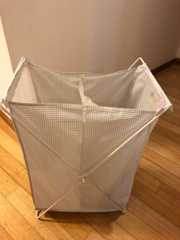 two sided laundry basket