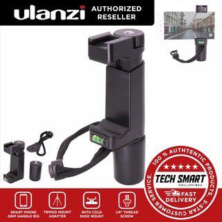 ULANZI F-Mount Smartphone Grip Handle Rig with Wrist Strap, Tripod Mount Adapter and Cold Shoe Mount for Led Video Light for Microphone for for iPhone and Most Smartphone