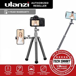 ULANZI SK-04  ALL in 1 Tripod Extendable Monopod Selfie Stick Cold Shoe Phone Mount Holder for Microphone LED Light (remove wireless module in the description)