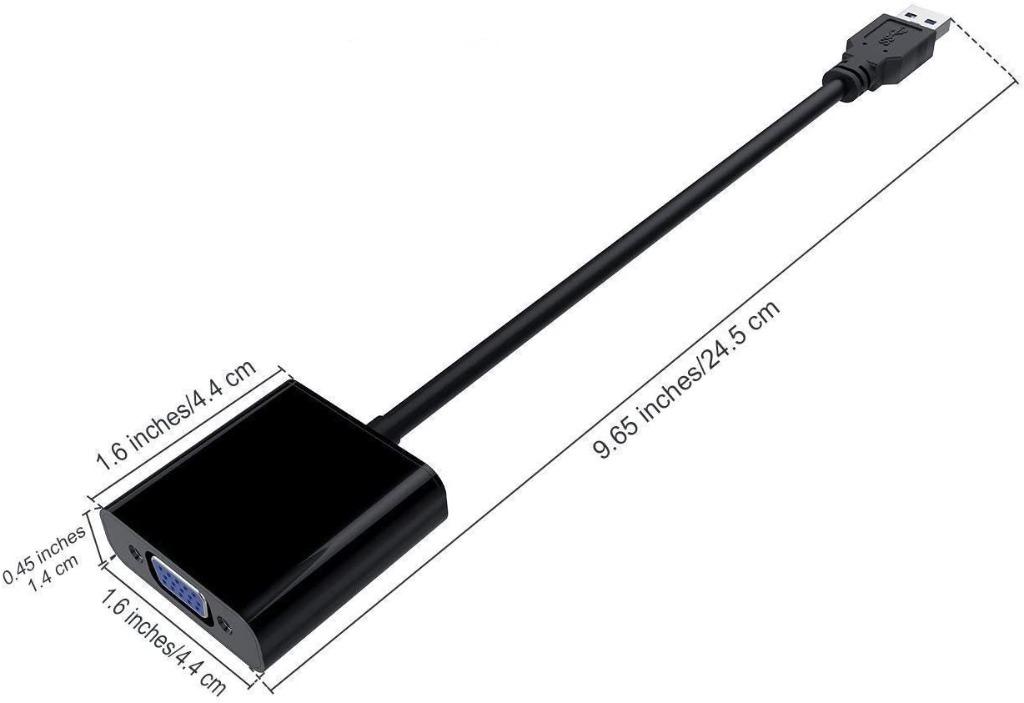 USB to VGA Converter, USB 3.0/2.0 to VGA External Video Card Multi ...
