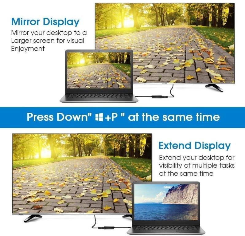 USB to VGA Converter, USB 3.0/2.0 to VGA External Video Card Multi