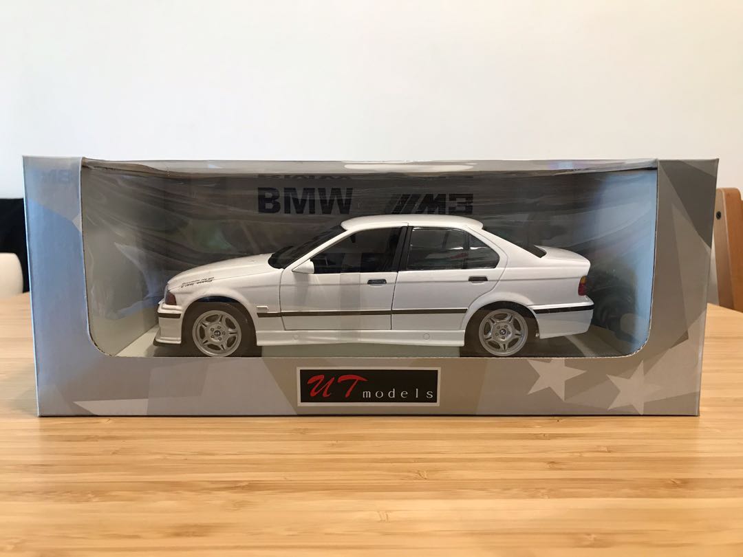 絕版罕有UT Models 1/18 BMW E36 M3 Saloon white！Autoart, 興趣及 