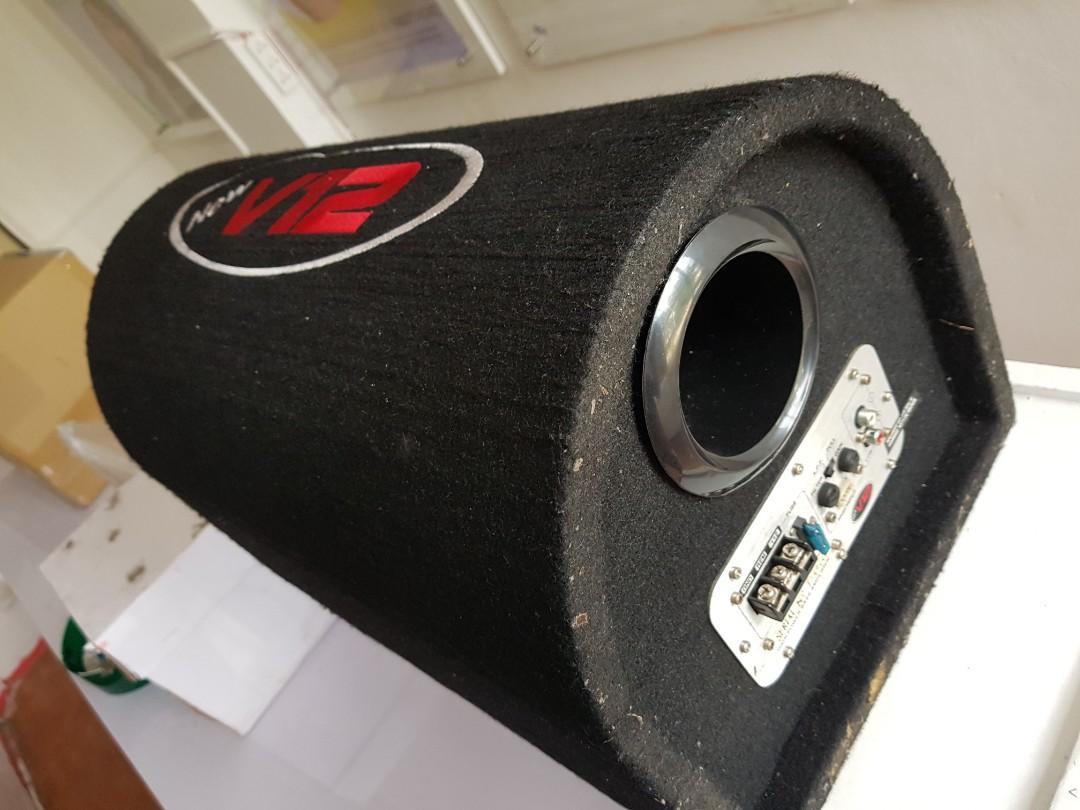 V12 Car Subwoofer Audio Soundbars Speakers Amplifiers on