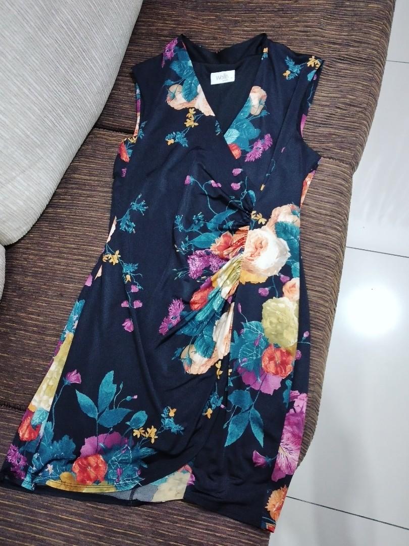 Wallis black 2025 floral dress