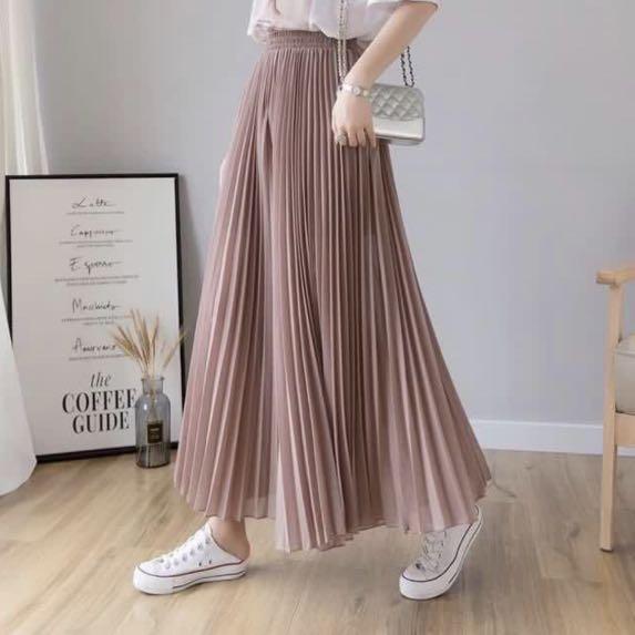 White pleated culottes Outlet
