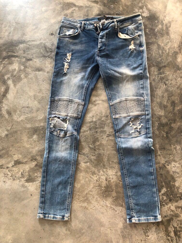 Zara torn rugged jeans (man), Women's 