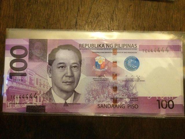 100 piso NGC Duterte-Diokno Fancy Solid Serial TC444444 (Category: Currency) located in Quezon City. Submitted by thetaneleertivan (Listing ID 1023226690, Image 1). Description: UNC #sideline2 Mode of payment: Meet up, BDO/BPI Bank deposit, COD (lalamove/grab) Meet-up/Shipping: Welcome Rotonda Ayala Cloverleaf Balintawak- anytime possible 7/11 A. Bonifacio-Mauban- anytime possible Puregold Kanlaon- anytime possible Shipping+165 minimum* (may chan