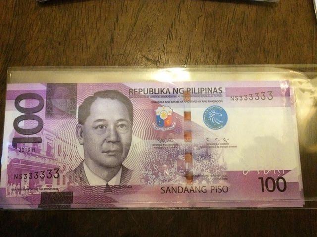 100 piso NGC Duterte-Diokno Fancy Solid Serial NS333333 (Category: Currency) located in Quezon City. Submitted by thetaneleertivan (Listing ID 1023230237, Image 1). Description: UNC #sideline2 Mode of payment: Meet up, BDO/BPI Bank deposit, COD (lalamove/grab) Meet-up/Shipping: Welcome Rotonda Ayala Cloverleaf Balintawak- anytime possible 7/11 A. Bonifacio-Mauban- anytime possible Puregold Kanlaon- anytime possible Shipping+165 minimum* (may chan