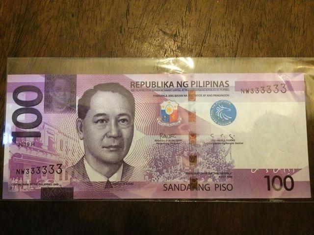 100 piso NGC Duterte-Diokno Fancy Solid Serial NW333333 (Category: Currency) located in Quezon City. Submitted by thetaneleertivan (Listing ID 1023230331, Image 1). Description: UNC #sideline2 Mode of payment: Meet up, BDO/BPI Bank deposit, COD (lalamove/grab) Meet-up/Shipping: Welcome Rotonda Ayala Cloverleaf Balintawak- anytime possible 7/11 A. Bonifacio-Mauban- anytime possible Puregold Kanlaon- anytime possible Shipping+165 minimum* (may chan