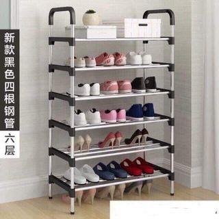 6 Layers Stainless Steel Shoe Rack Organizer