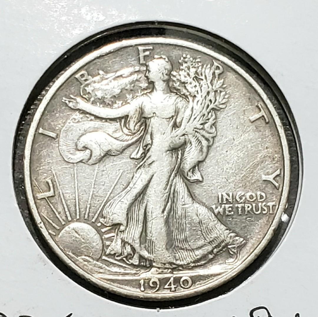 美金老銀幣) 1940-S 美國Walking Liberty Half Dollar 銀幣90% silver, 興趣及遊戲, 收藏品及紀念品, 錢幣-  Carousell