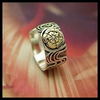 銀革手作日本oriental Vibrations 925 純銀和柄織田信長家紋木瓜紋耳夾 女裝 女裝配飾 Carousell