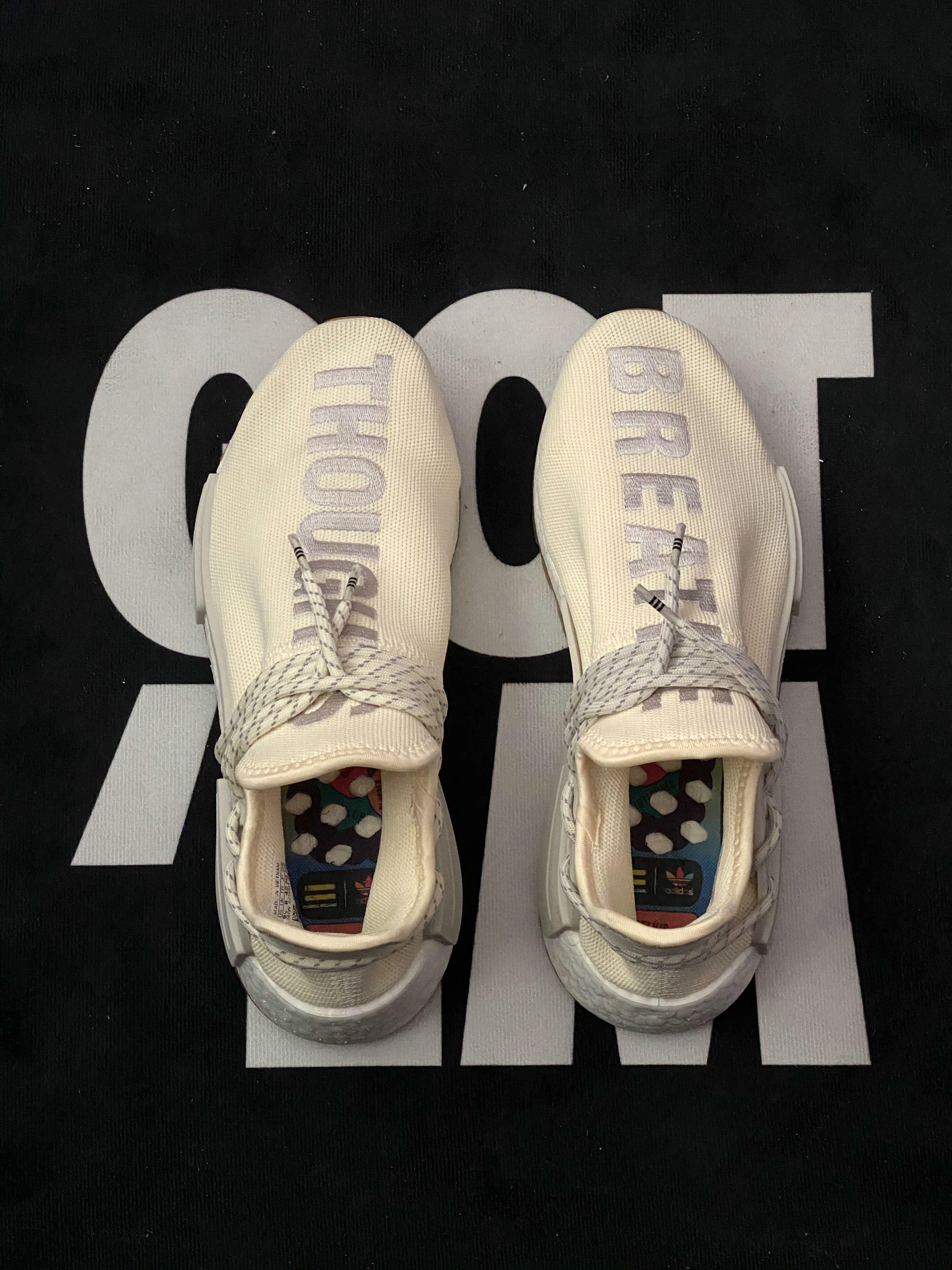 adidas human race cream white