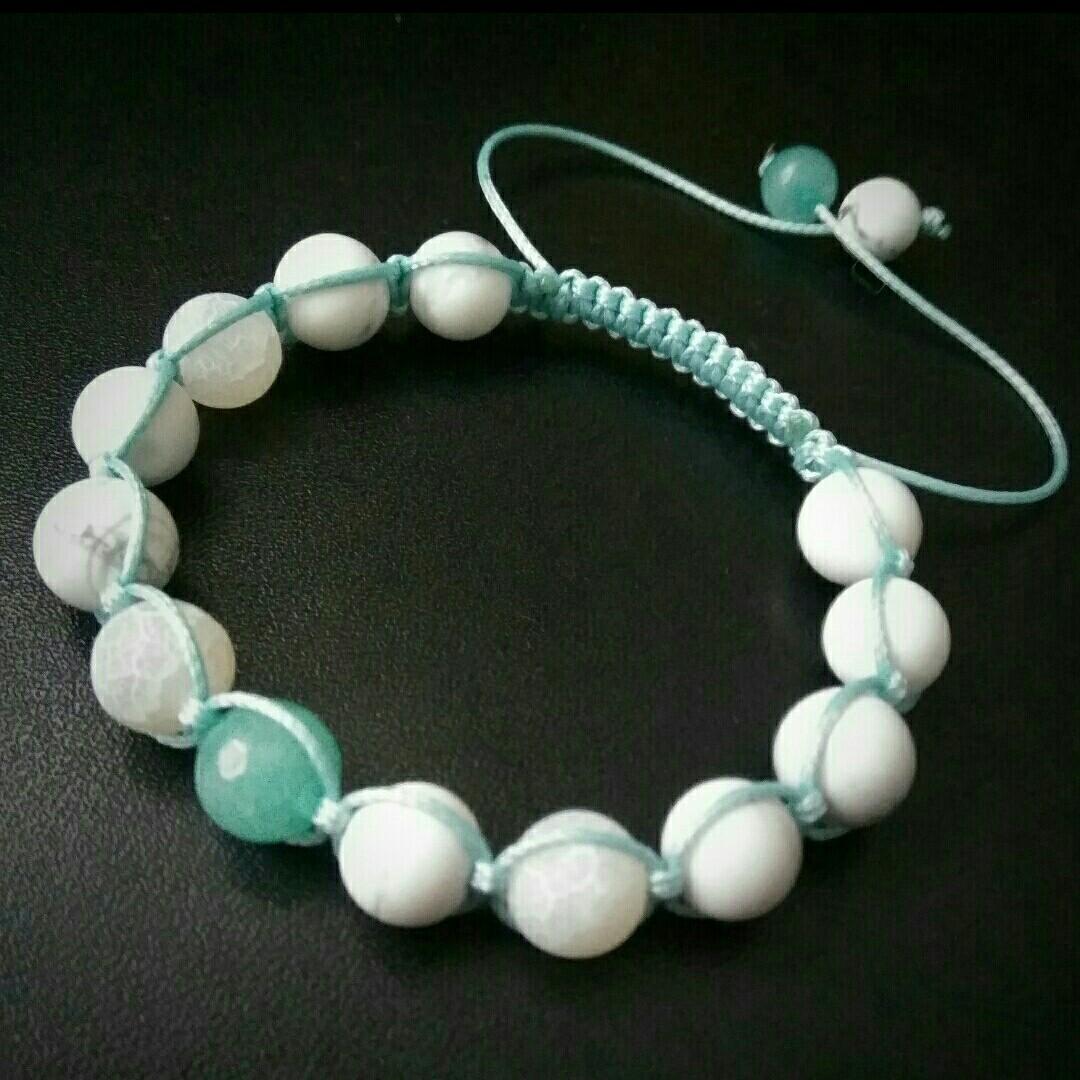 White best sale shamballa bracelet