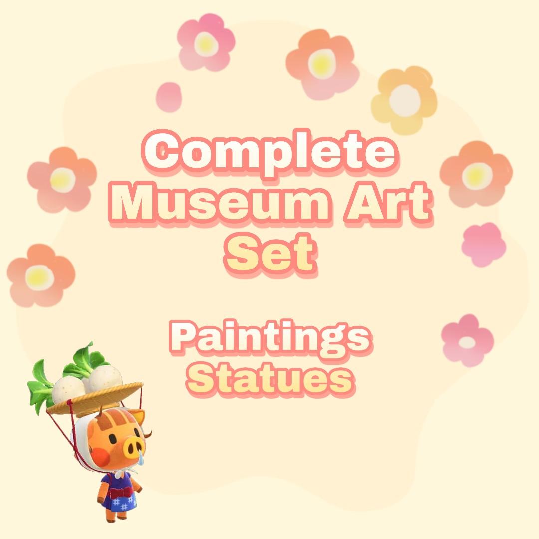 Animal Crossing Art Painting Sculpture Statue Museum Set ACNH, Video