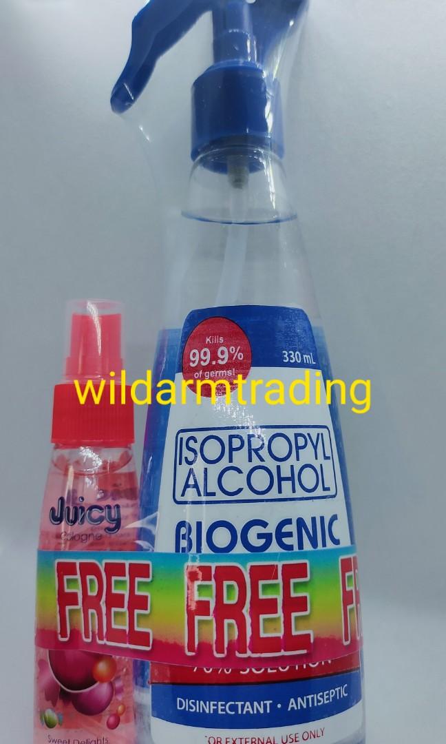 SPRAY BOTTLE - AUTHENTIC BioGenic 70% Isopropyl Alcohol 330ml