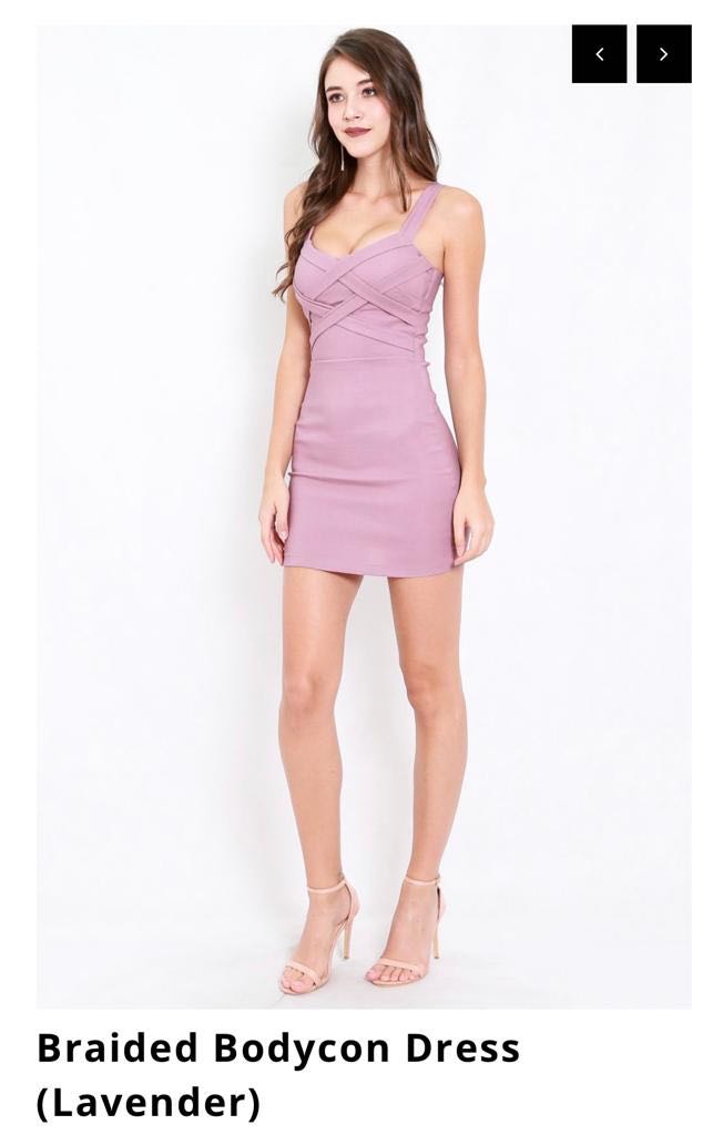 lavender bodycon dress