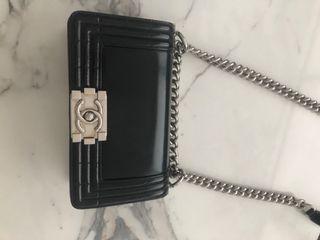 Chanel small boy bag in black