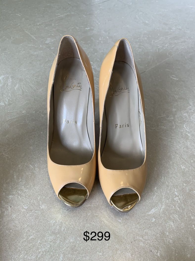 Christian louboutin peep toe new arrivals platform