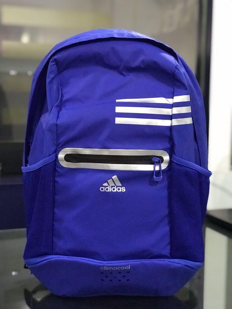 Climacool backpack (Category: Backpacks) located in Singapore. Submitted by onlyumax (Listing ID 1023162373, Image 1). Description: Lightweight backpack with 3D reflective stripes for night visual safety. Padded shoulder straps for ultra comfort for heavy loads. .