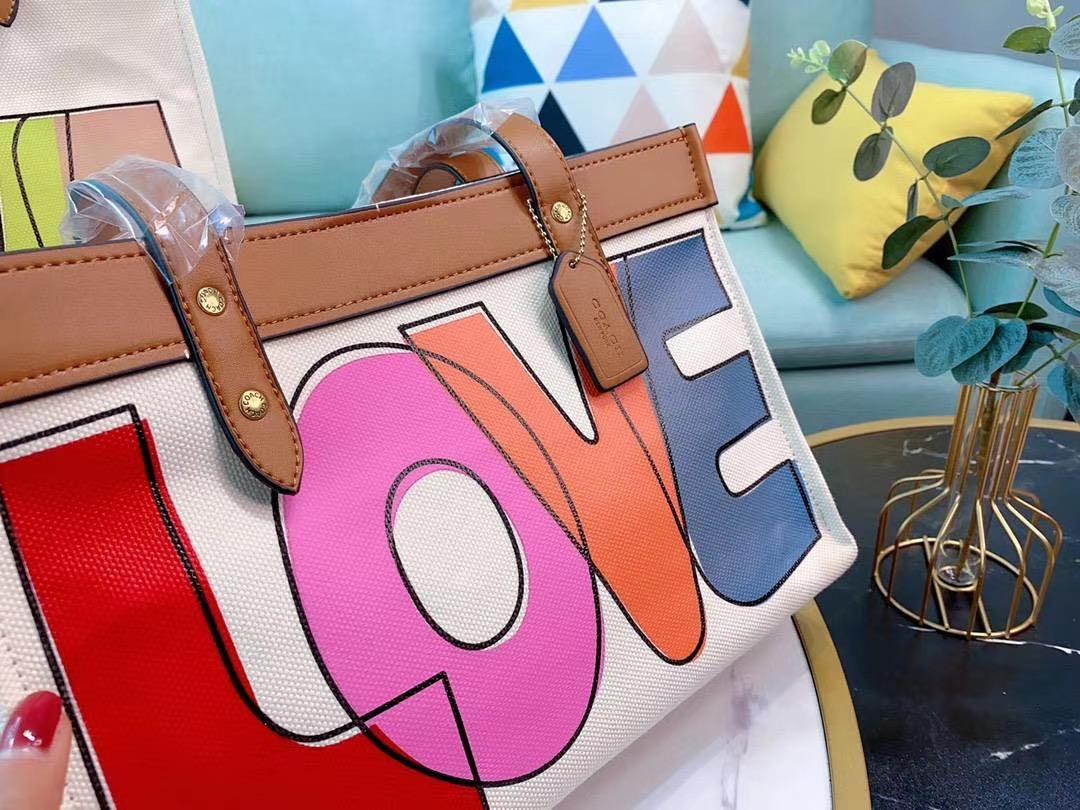 Coach love wording design limited edition tote bag