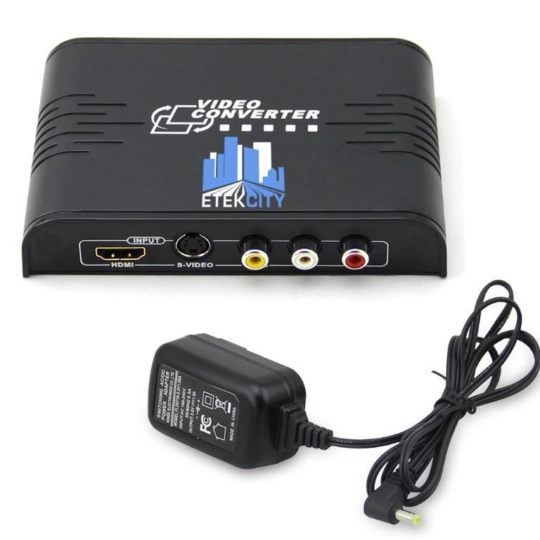 Composite S Video Video R L Audio To Hdmi Converter Upscaler 720p 1080p With Rca Cable And S Video Cable Included Electronics Others On Carousell