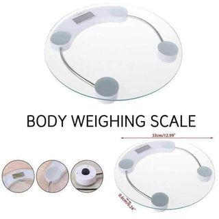 Digital Glass Round Personal Human Weighing Scale Bathroom Scale Digital Body Weight Electronic Scale High Strength Toughened Glass Weighting Scale