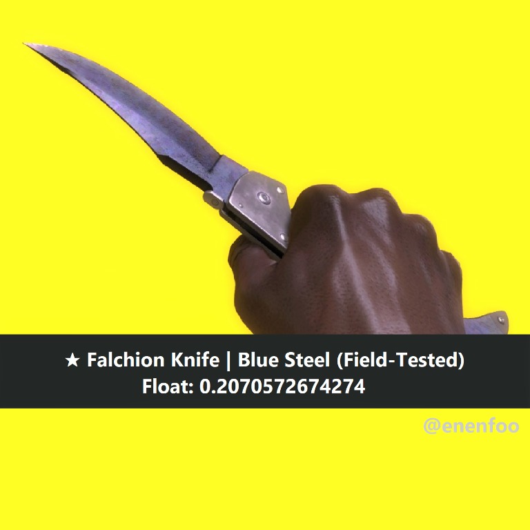 Falchion Knife Blue Steel Ft Field Tested Csgo Skins Knives Grey Skin Gray Skin Blue Skin Toys Games Video Gaming In Game Products On Carousell