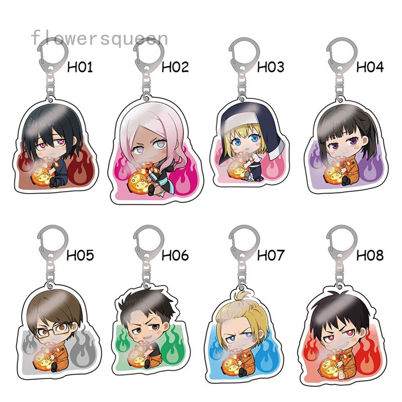 Fire Force Anime keychains, Hobbies & Toys, Memorabilia & Collectibles