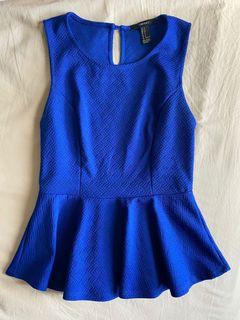 Forever 21 F21 Blue formal Blouse Top