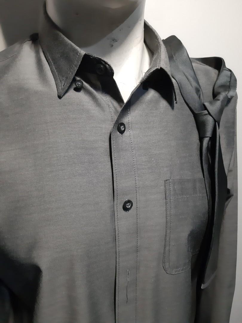Long sleeve polo with tie discount