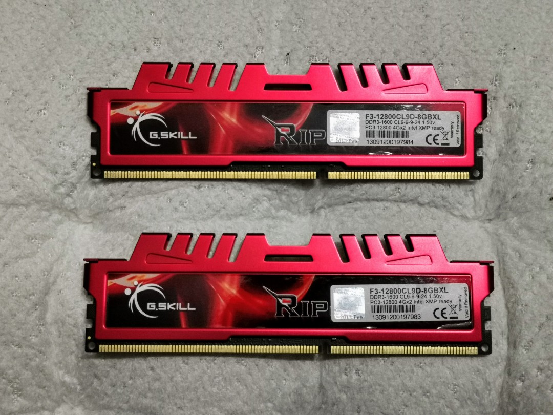 G Skill Ripjaws X Ddr3 8gb Kit Electronics Computer Parts Accessories On Carousell