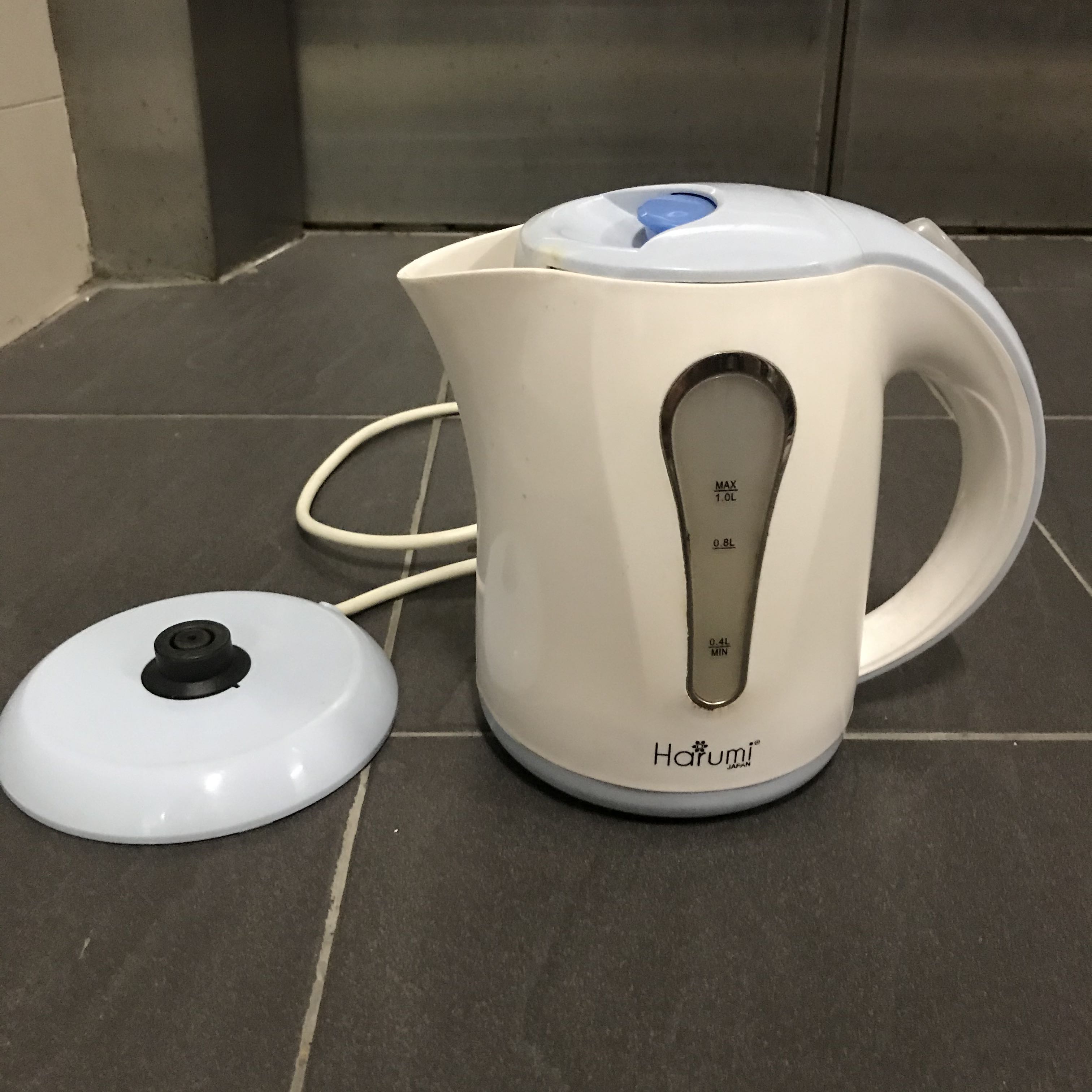 Harumi Japan Electric Jug Water Heater Kettle Boiler Cordless 1 Litre