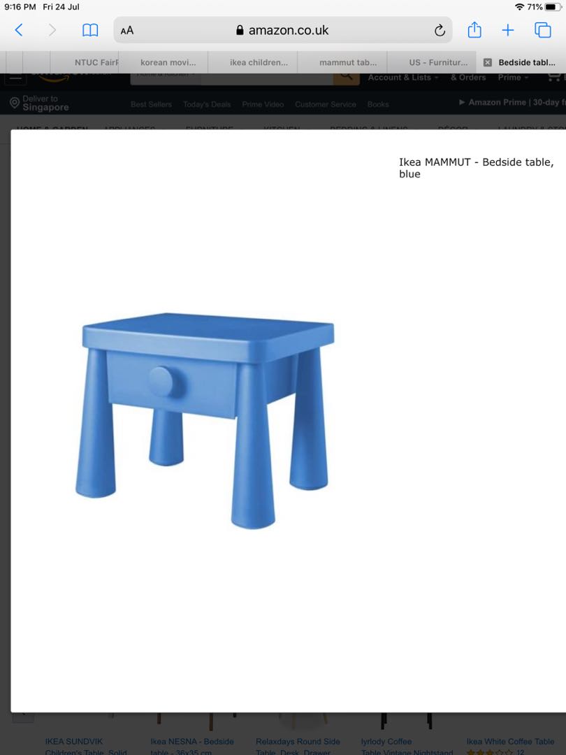Ikea mammut bedside table