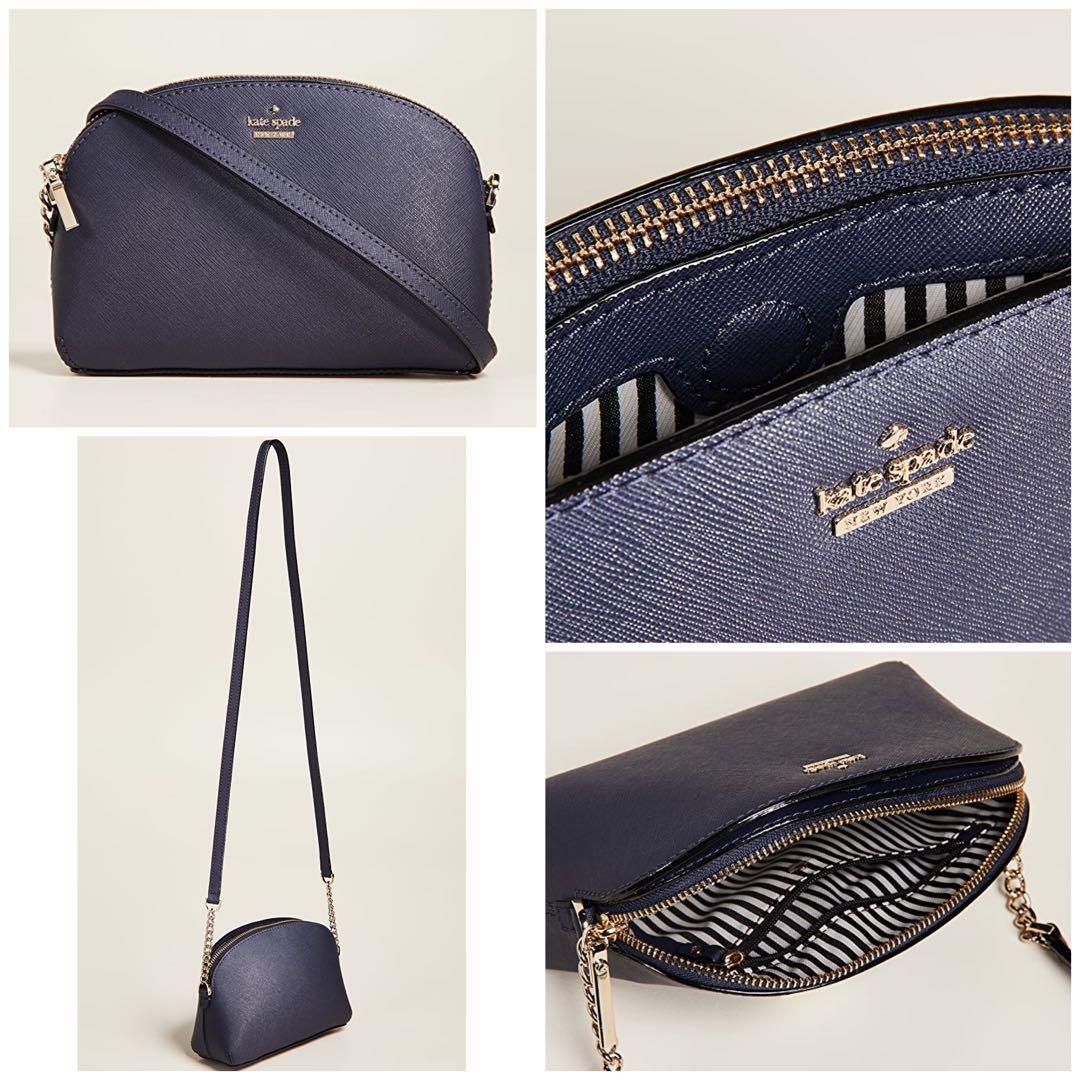 Kate Spade Cameron Hilli Saffiano Leather Crystal Blue Xbody Shoulder Bag - Kate  Spade bag - 196021190346