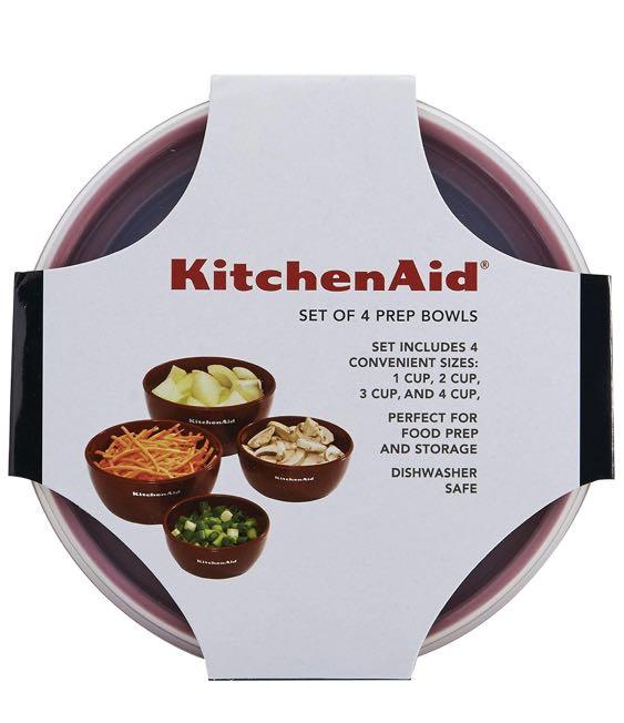 KitchenAid Classic Prep Bowls with Lid, Set of 4, Home Appliances