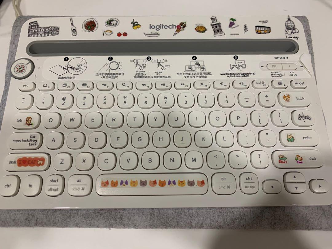 Logitech K480 White Bluetooth Multi Device Keyboard Electronics Computer Parts Accessories On Carousell