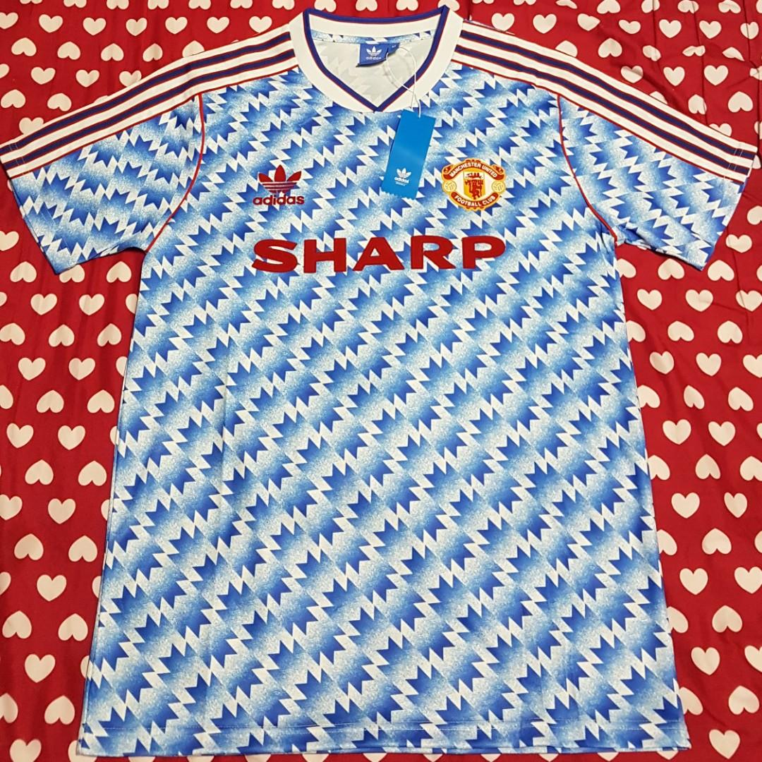 Manchester United 90 92 Away Jersey Sports Sports Apparel On Carousell