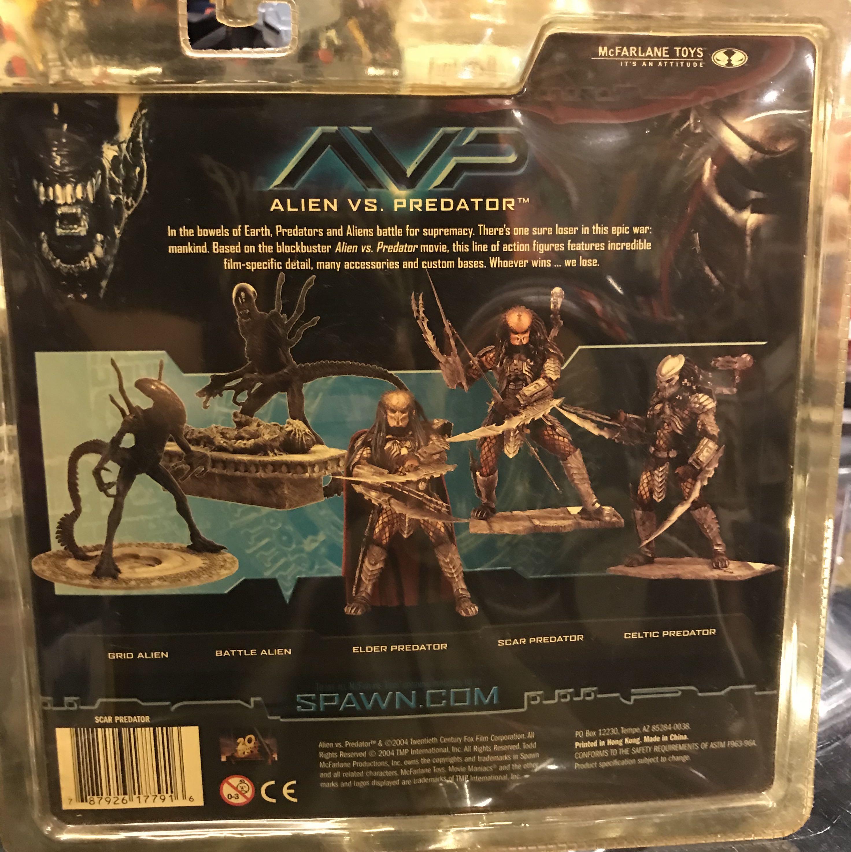 McFarlane AVP Alien VS Predator Scar Predator Action Figure Rare