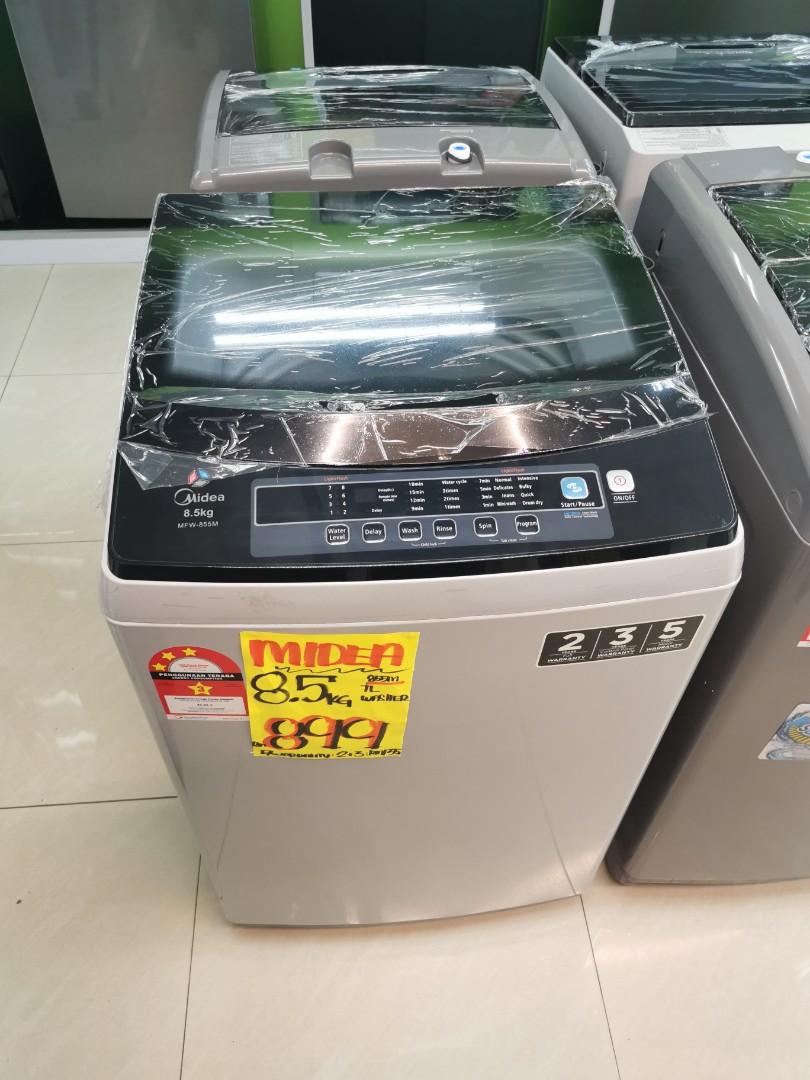 Midea 8.5kg Top load washer, TV & Home Appliances, Washing Machines and