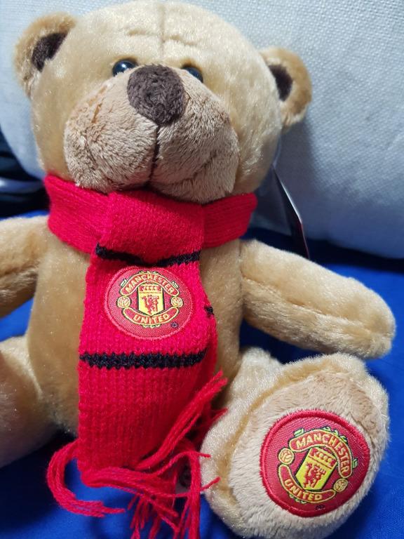 MUFC Man Utd Manchester United UK Official Stadium Merchandise - Old  Trafford - Cute Brown Teddy Bear Plush Soft Stuffed Toy with Man Utd Crest  Red Scarf - Huggable Plushie, Hobbies &