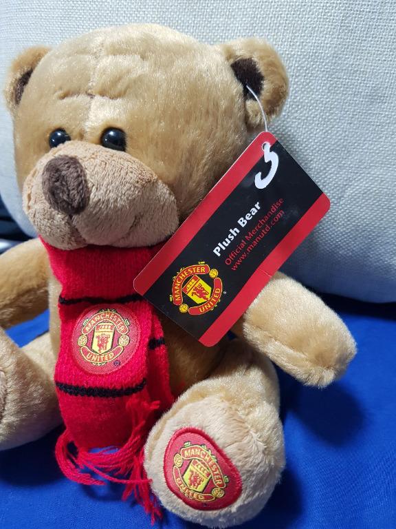 MUFC Man Utd Manchester United UK Official Stadium Merchandise - Old  Trafford - Cute Brown Teddy Bear Plush Soft Stuffed Toy with Man Utd Crest  Red Scarf - Huggable Plushie, Hobbies &
