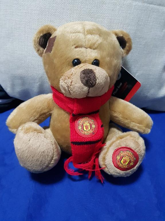 MUFC Man Utd Manchester United UK Official Stadium Merchandise - Old  Trafford - Cute Brown Teddy Bear Plush Soft Stuffed Toy with Man Utd Crest  Red Scarf - Huggable Plushie, Hobbies &
